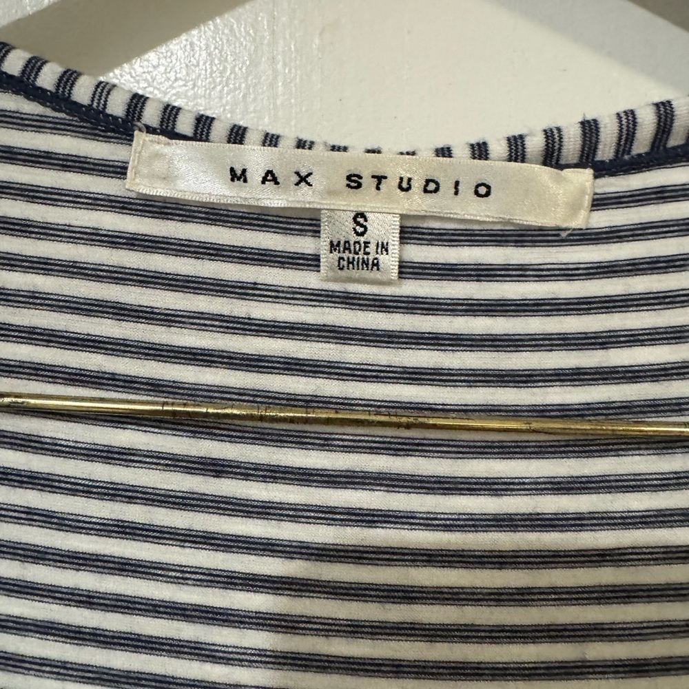 ✨ Max Studio Blue & White Striped Sleeveless Maxi Dress | Size Small - Picture 3 of 5
